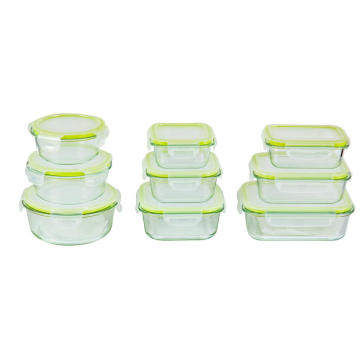 GLASSWELL 18 Piece Glass Food Storage Containers with Locking Lids  Airtight  Leak Proof BPA Free  Dishwasher  Oven  Freezer